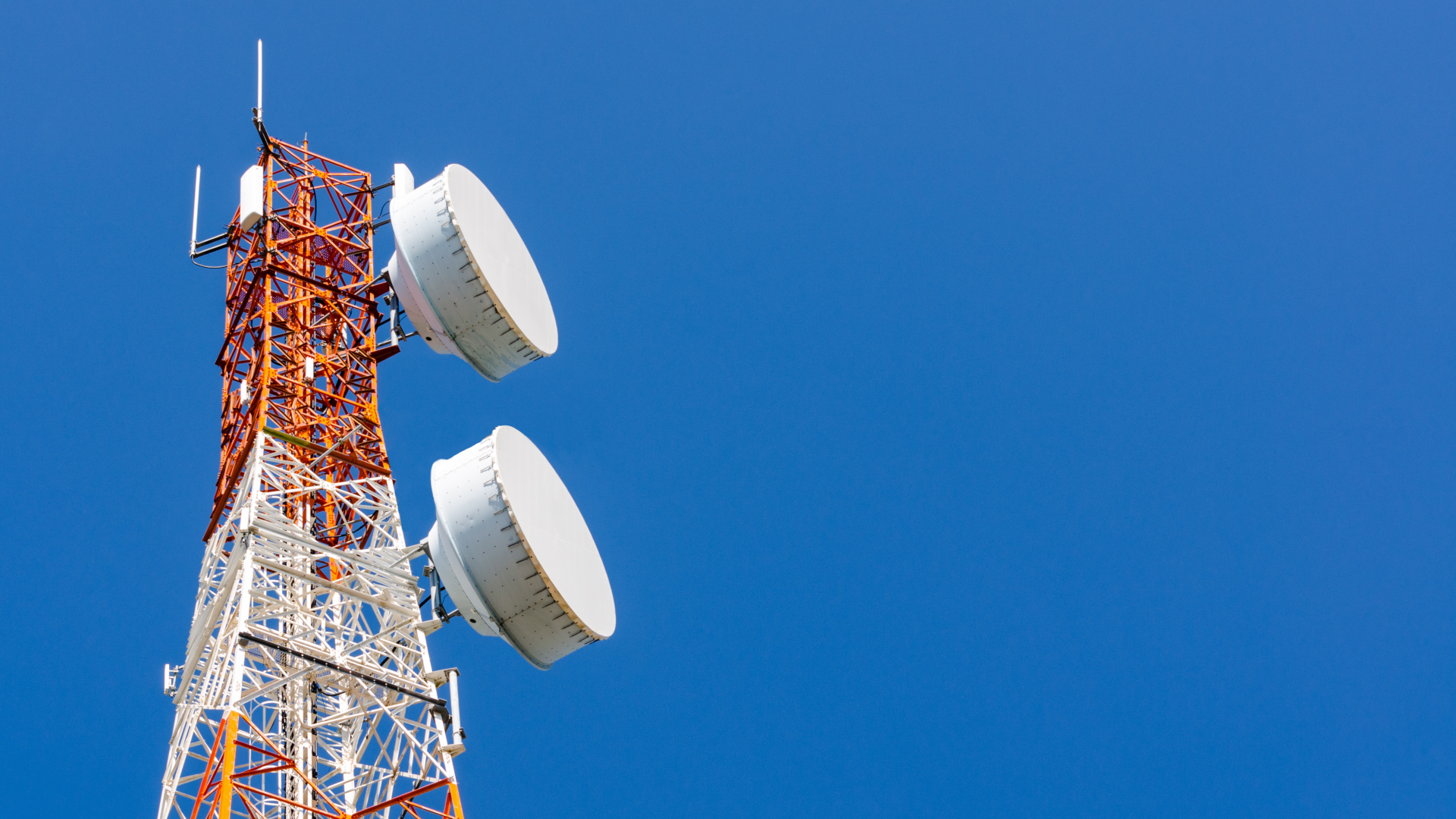 Server room with blue lighting