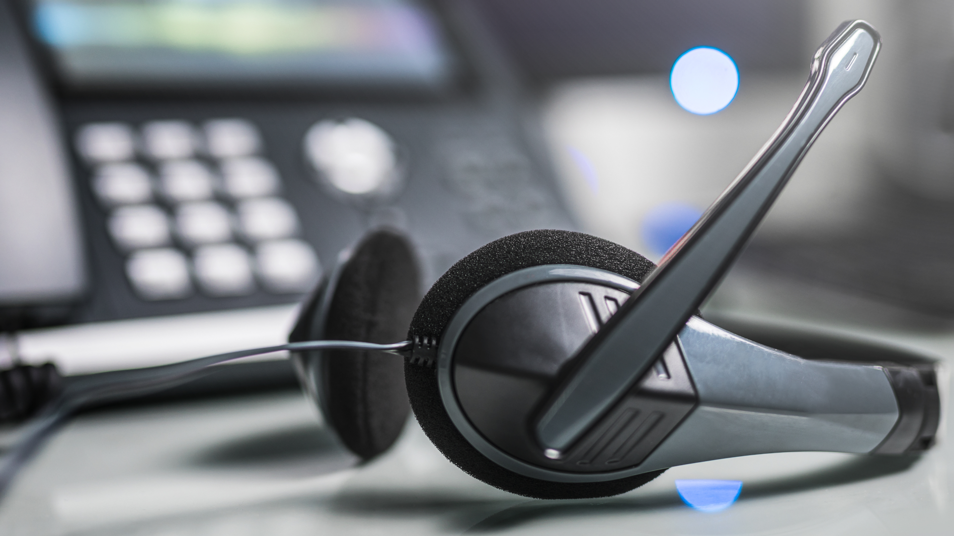 Server room with blue lighting